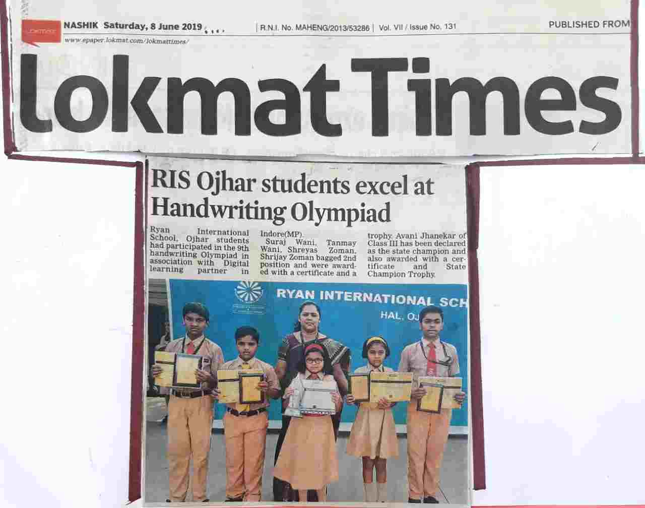 HANDWRITING OLYMPIAD - Ryan International School, Hal Ojhar